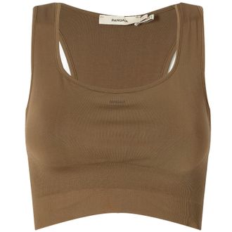PANGAIA Womens Motion Low Impact Sports Bra in Soil Brown, Size X-Small