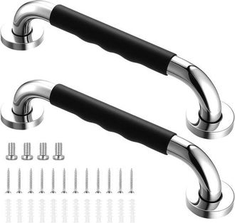 OEM 2 Asas De Seguridad De Acero Inoxidable Para Ducha Y Ba&ntilde;o, 30 Cm, Antideslizantes