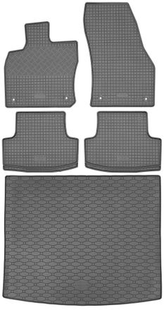 OEM Skoda Karoq Crossover A Partir De Noviembre De 2017. Juego De Alfombrillas De Goma Para Coche Y Alfombrilla Para Maletero