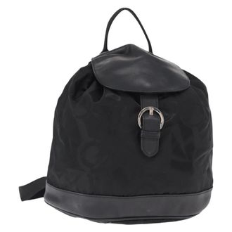 Ferragamo Gancini Backpack Nylon Black Nylon Backpack Bag (Pre-Owned)