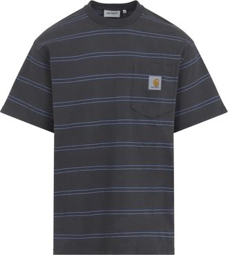 Carhartt Work in Progress Bert Pocket T-Shirt - Heren - T-shirts - Blauw - L - Katoen - Tops