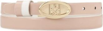 Kazar Dubbelzijdige band met ovale volledige gesp - Dames - Riemen - Roze - 100 CM - Leer - Accessoires
