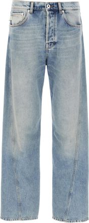 Lanvin Mens Twisted Hem Jeans