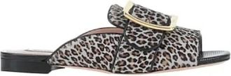 Bally Janaya Calf-Hair Leopard Slide Sandals, Brand Size 36.5 ( US Size 6 )