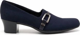 Munro Womens Cindi Loafer In Navy Stretch Fabric