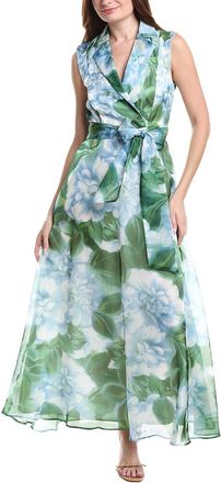 Julia Jordan Printed Glow Organza Maxi Dress