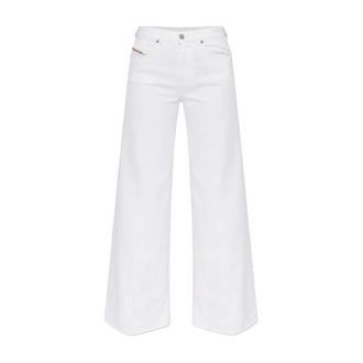 Diesel Wide Jeans, female, White, Size: W30 L30 1978 D-Akemi Jeans