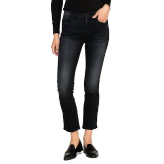 Hudson Womens Nico Straight Crop Jeans In Black