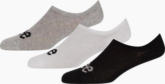 Lee Mens Chris 3 Pack No Show Liner Socks - Black/Grey - Size: 4/4.5/5/5.5/6/6.5
