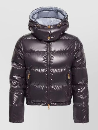 Moncler niveole short down jacket hood drawstring