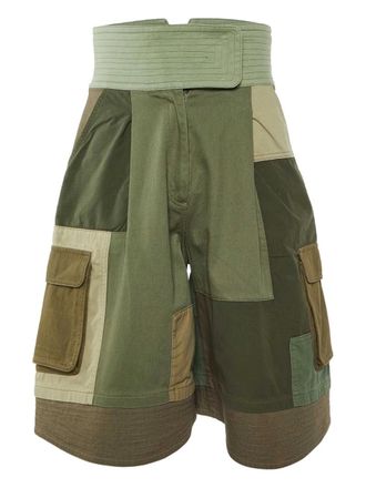 Valentino Garavani patchwork-design shorts - Green