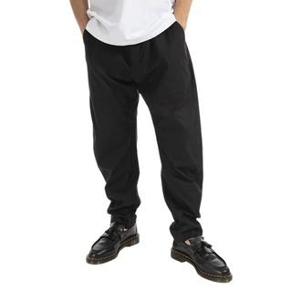 Tom Wood Broek Rigato 22223.979 - Heren - Wijde Broeken - Zwart - S - Katoen - Broeken