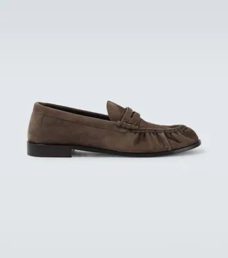 Saint Laurent Le Loafer suede penny loafers