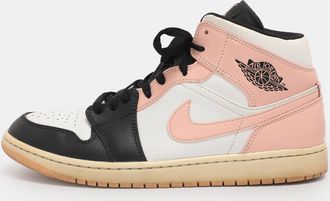 Air Jordan s Multicolor Leather Jordan 1 Mid Linen Sneakers