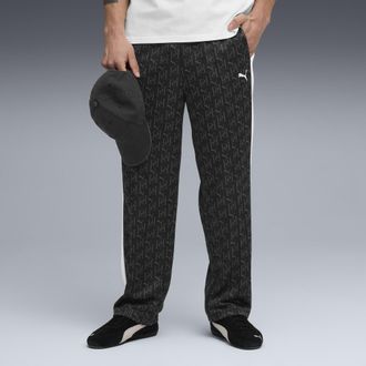 Puma Pantaloni sportivi con stampa integrale T7 dal taglio morbido da uomo, Accessori, Nero, XXL