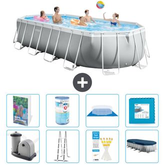 Intex Piscina Prism Frame Oval - 610x305x122 Cm - 9-piezas S602