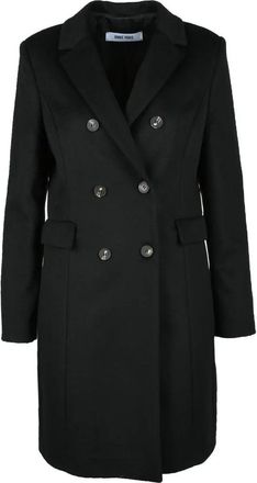 ANNIE PARIS Double-Breasted Tailored Black Wool Coat