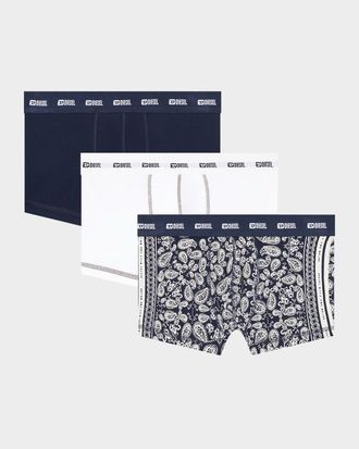 Diesel Men & apos;s Damien Logo Waistband 3-Pack Boxer Briefs