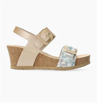 Mephisto Womens Lissia Lightweight Walking Wedge Sandal In Platinum Perla