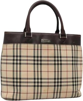 Burberry Pre-owned Tote Bag - Dames - Vintage Shopper - Beige - ONE Size - Vintage