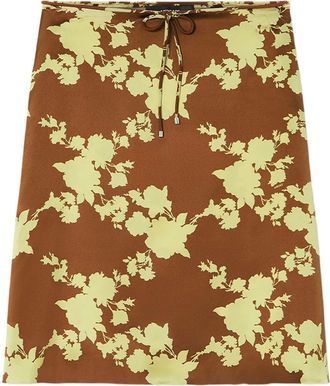 Versace Gonna midi Wild Roses - Marrone