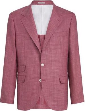 Brunello Cucinelli Hopsack blazer in Coral at Nordstrom, Size 54 It