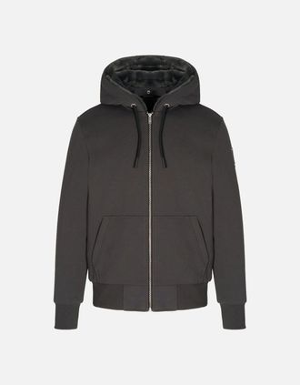 Moose Knuckles Mens Classic Bunny Hooded Top Cement - Cream/Grey - Size: 38