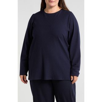 Eileen Fisher Rib Tunic Top in Ink at Nordstrom Rack, Size 1X