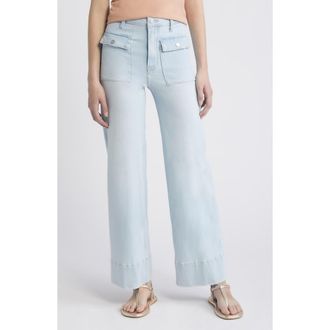Frame Denim The 70s Patch Pocket Ankle Wide Leg Jeans in Clarity Clean at Nordstrom Rack, Size 31