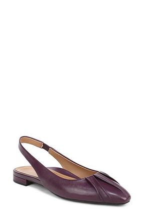 Vionic Gabriella Slingback Flat in Winter Plum Leather at Nordstrom, Size 6.5