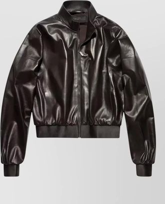 Gucci lamb leather regular-fit bomber jacket