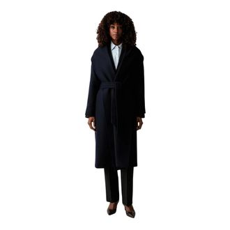 Twinset Cappotto con cintura - - Coats - Donna - Blu - S