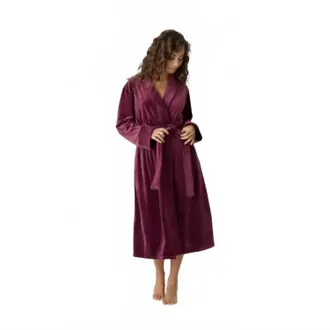 PJ Salvage Velvety Velour Robe In Maroon