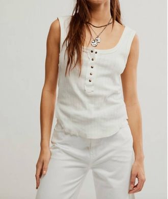 Free People Bryson Henley Top In White