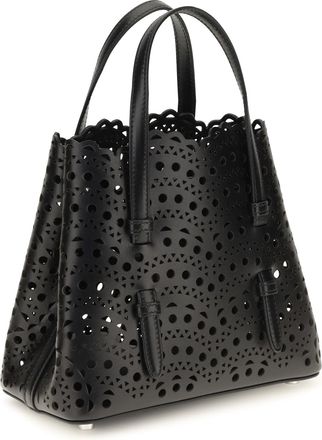 Alaia Womens Handbag Mina Black Calf Leather Handbags Hand Bags