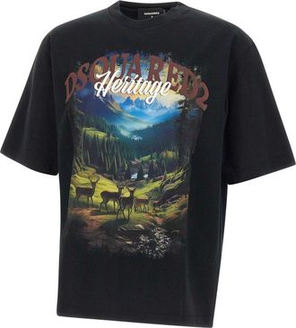 Dsquared2 Hombre, Camisetas, Negro, Talla: L