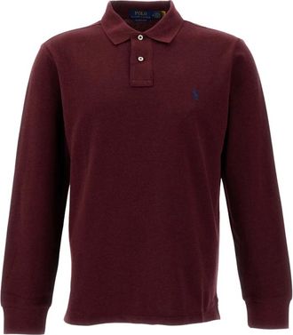 Polo Ralph Lauren Custom Slim Fit Polo - Heren - Tops - Rood - Maat: L Katoen