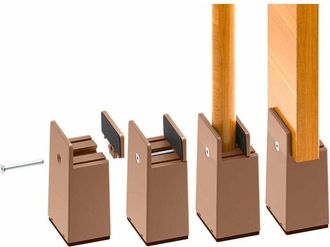 OEM Rehausseur Pieds De Lit - 10 Cm - Ajustable 0 A 38 Mm - Charge Max 500 Kg - Pour Lit Canap&eacute; Bureau Armoire - Lot De 4