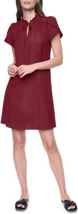 DKNY Ruffled Envelope Sleeve Shift Dress in Rosewood at Nordstrom Rack, Size 12
