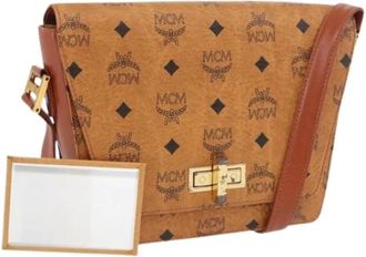 MCM Pre-owned Shoulder Bag - Dames - Vintage Schoudertas - Bruin - ONE Size - Leer - Vintage