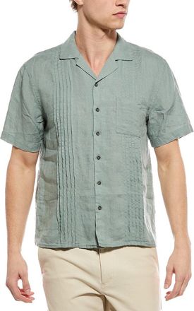 Onia Linen Pintuck Camp Shirt
