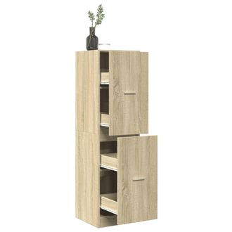 Berkfield Home Apothecary Cabinet&not;Sonoma Oak 40x41x144.5 cm Engineered Wood in Brown