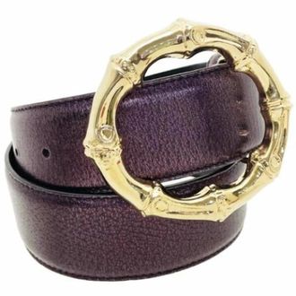 Gucci Pre-owned Vintage Leather Belt - female - Gucci Vintage - Vintage Belts - Purple - ONE SIZE - Pre-owned