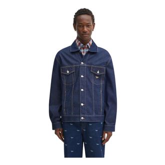 Maison Kitsun&eacute; Giacca Trucker - - Jackets - Uomo - Blu - L