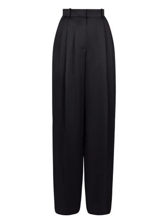 Nina Ricci crepe satin trousers - Black