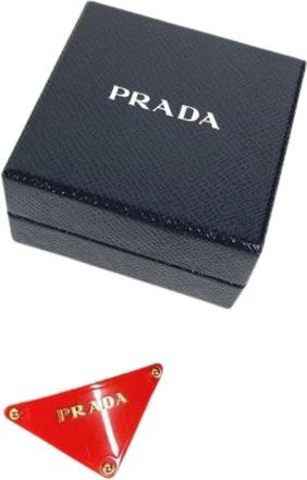 Prada Pre-owned Accessories, female, Red, Size: ONE SIZE Pre-owned Plastic Hair Accessories