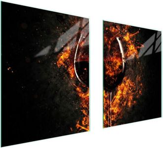 OEM Placa Protectora De Vidrio Para Estufa 85x52 Vino