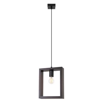 Sollux Lighting L&aacute;mpara de techo wengu&eacute; acero/madera alt. 133