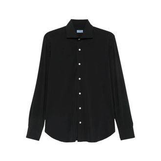 Barba Spread Collar Shirt - Heren - Zakelijke Overhemden - Zwart - 2XL - Overhemden