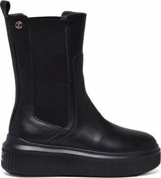 Janet & Janet Stivaletto - Dames - Chelseaboots - Zwart - 41 EU - Leer - Schoenen